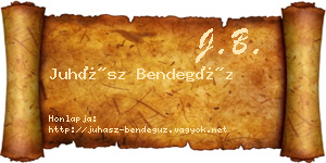Juhász Bendegúz névjegykártya