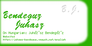 bendeguz juhasz business card